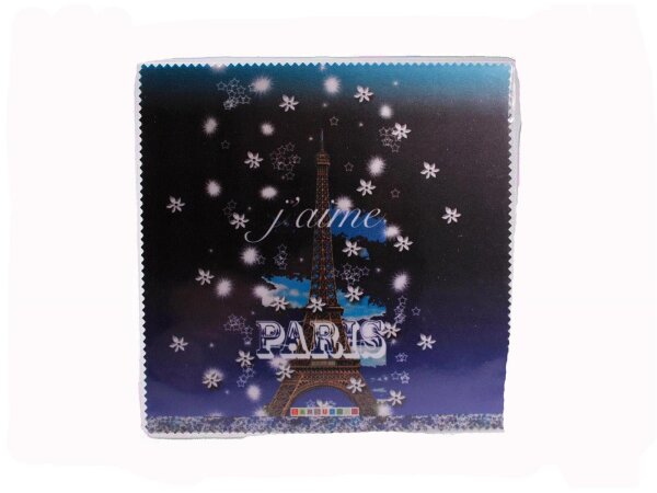 Mikrofasertuch "Paris j´aime blau"  Größe 18,5*18,5 cm von La Kelnet