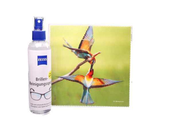 Mikrofasertuch "Bunte Spatzen im Flug" Größe 18,5*18,5 cm von La Kelnet
