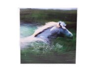 Mikrofasertuch "Weißes Pony im Galopp" Größe 18,5*18,5 cm von La Kelnet