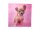 Mikrofasertuch "Hund mit Perlenkette Pink"  Größe 18,5*18,5 cm von La Kelnet
