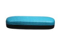 Hartschalen Etui von Optiker Dietrich in Blau/Schwarz mit Runden Ornamenten
