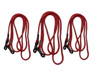 Hellrot Brillenkordel - 3er Pack