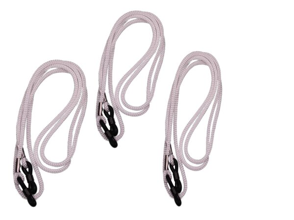 Weiße Brillenkordel - 3er Pack