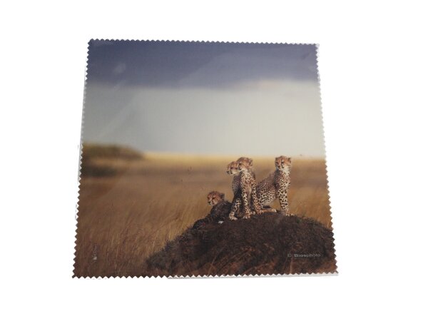 Mikrofasertuch "Geparden"  Größe 18,5 cm