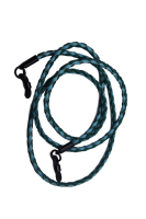 Brillenband echt Leder geflochten (Grün/ Hellblau)
