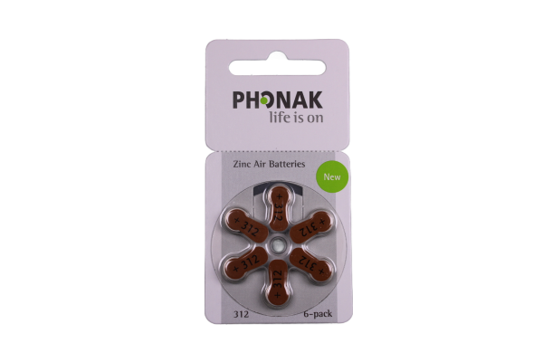 Phonak Hörgeräte Batterien 312er - 36 Batterien