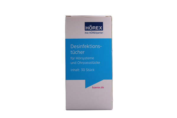 Hörgeräte Reinigungstücher von Hörex 60 Stück